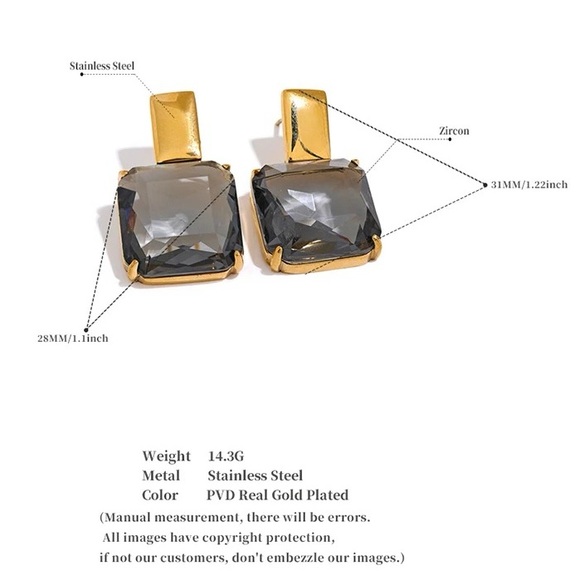 ◾️Luxury AAA Cubic Zirconia Silver Drop Earrings - Picture 4 of 6
